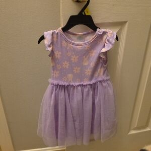Adorable Lavender Floral Kids Dress